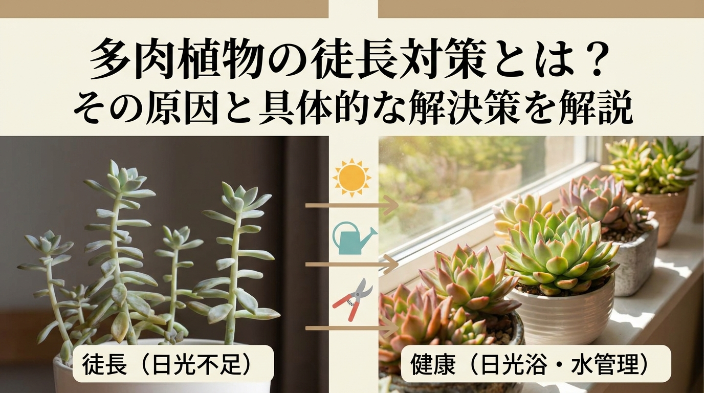 多肉植物の徒長対策とは？その原因と具体的な解決策を解説