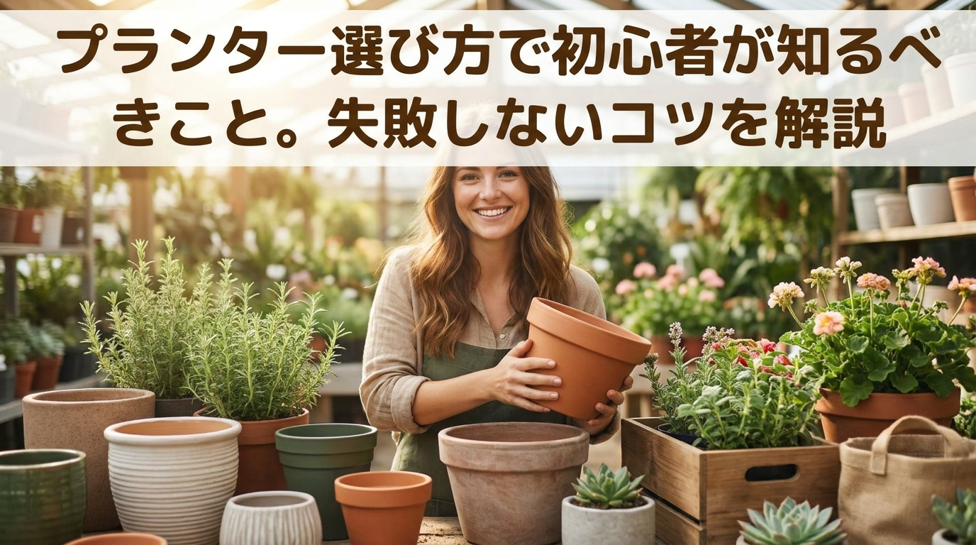 プランター選び方で初心者が知るべきこと。失敗しないコツを解説