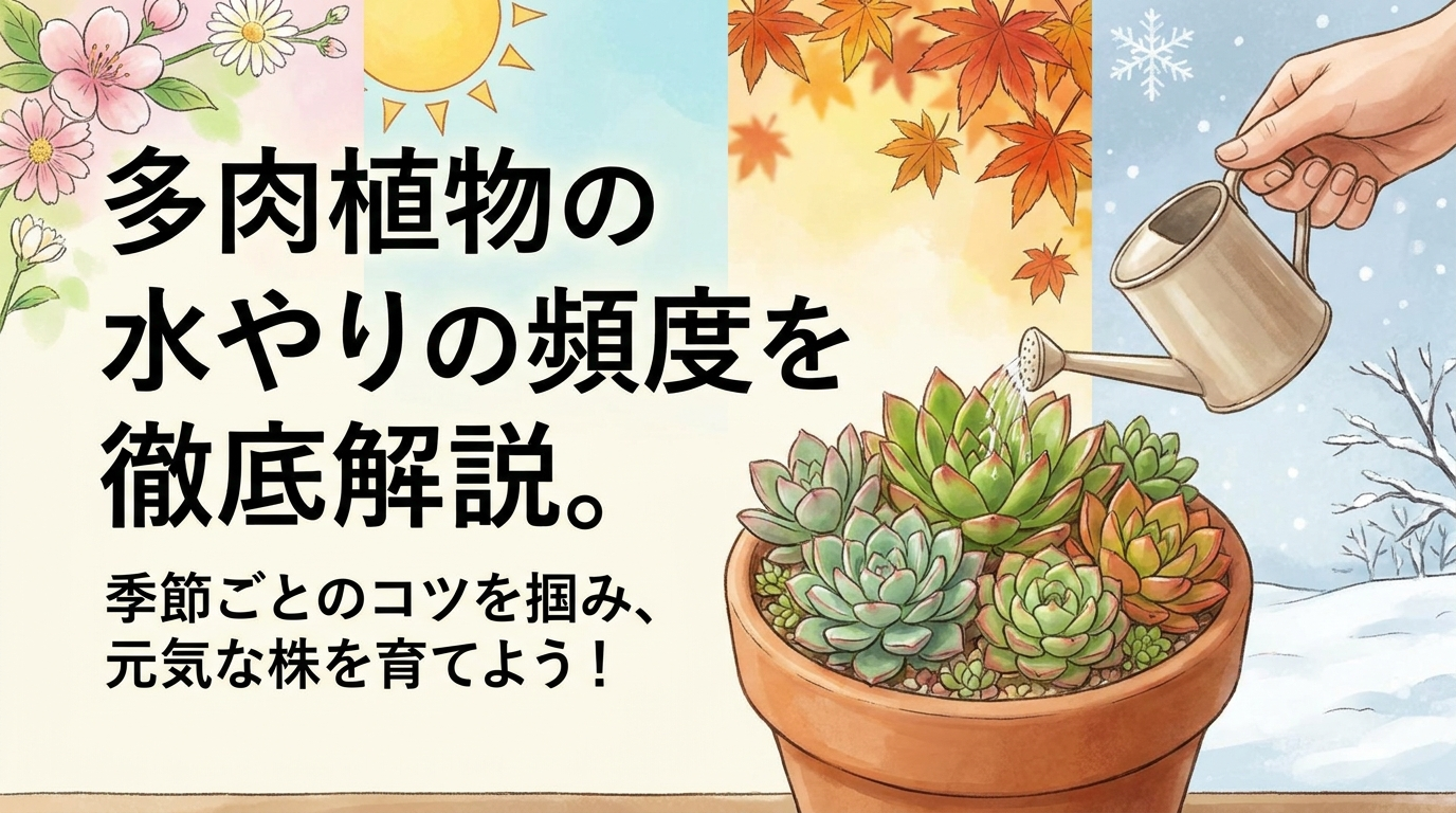 多肉植物の水やりの頻度を徹底解説。季節ごとのコツを掴み、元気な株を育てよう！