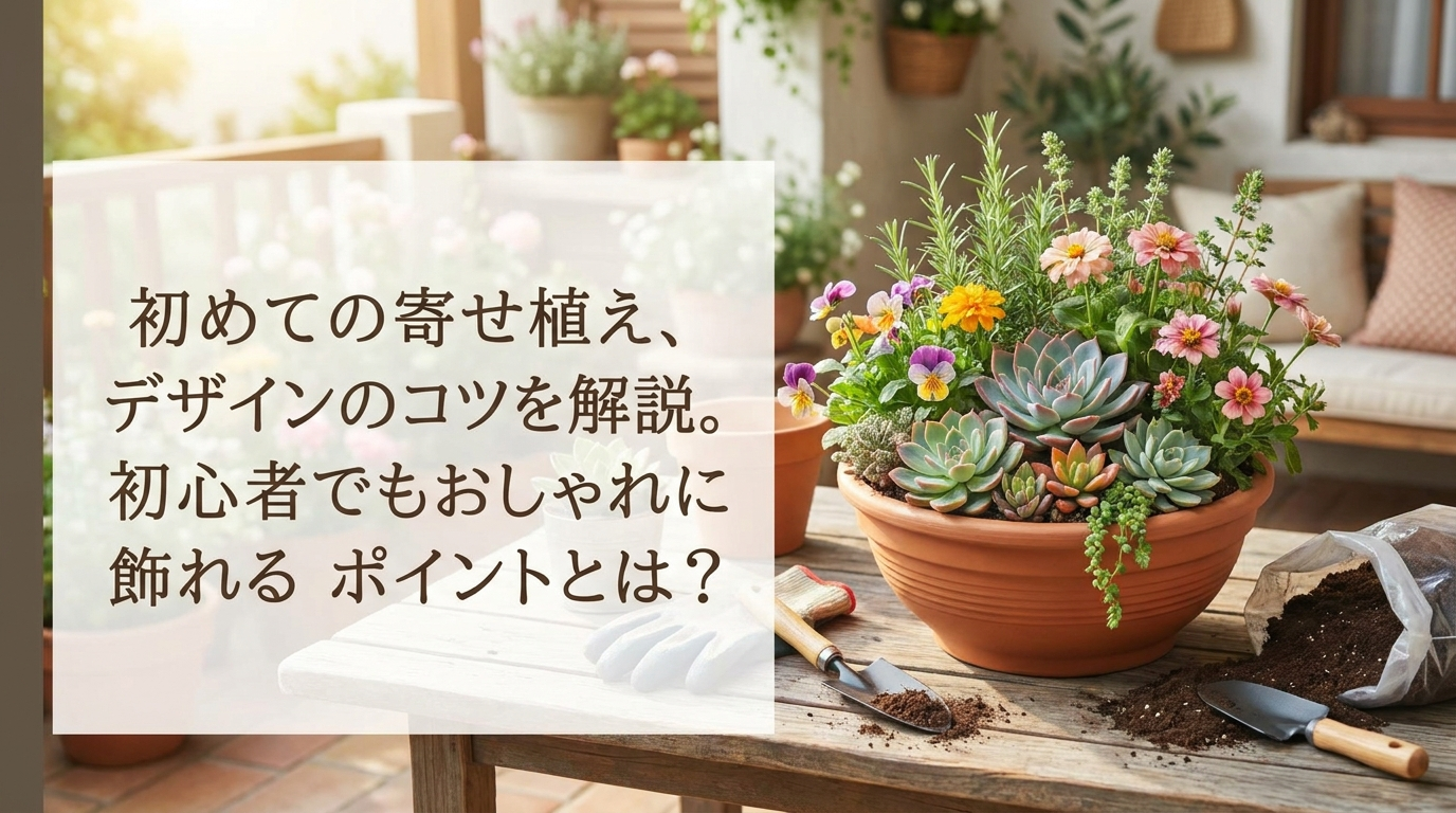 初めての寄せ植え、デザインのコツを解説。初心者でもおしゃれに飾れるポイントとは？