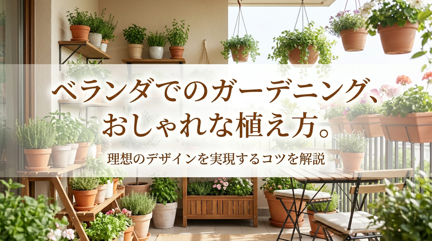 ベランダでのガーデニング、おしゃれな植え方。理想のデザインを実現するコツを解説