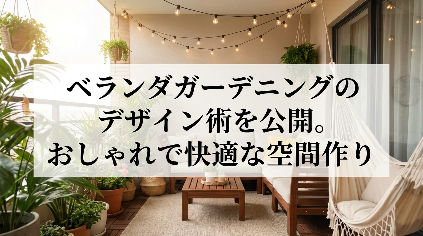 ベランダガーデニングのデザイン術を公開。おしゃれで快適な空間作り。
