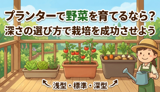 プランターで野菜を育てるなら？深さの選び方で栽培を成功させよう