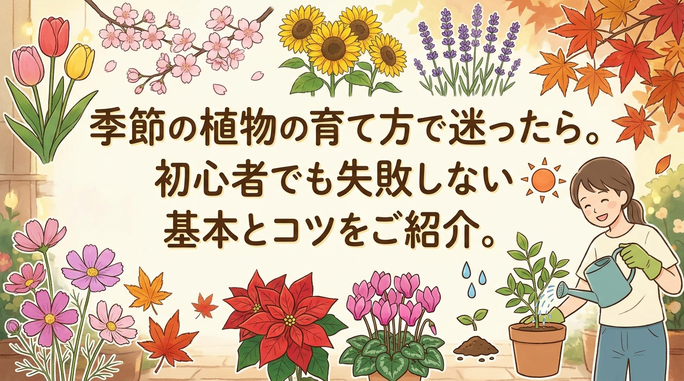 季節の植物の育て方で迷ったら。初心者でも失敗しない基本とコツをご紹介。