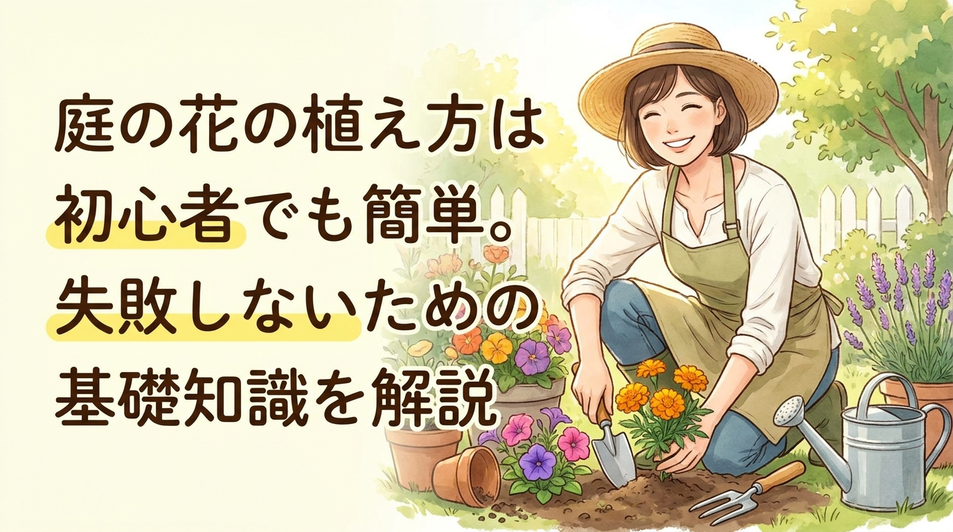 庭の花の植え方は初心者でも簡単。失敗しないための基礎知識を解説