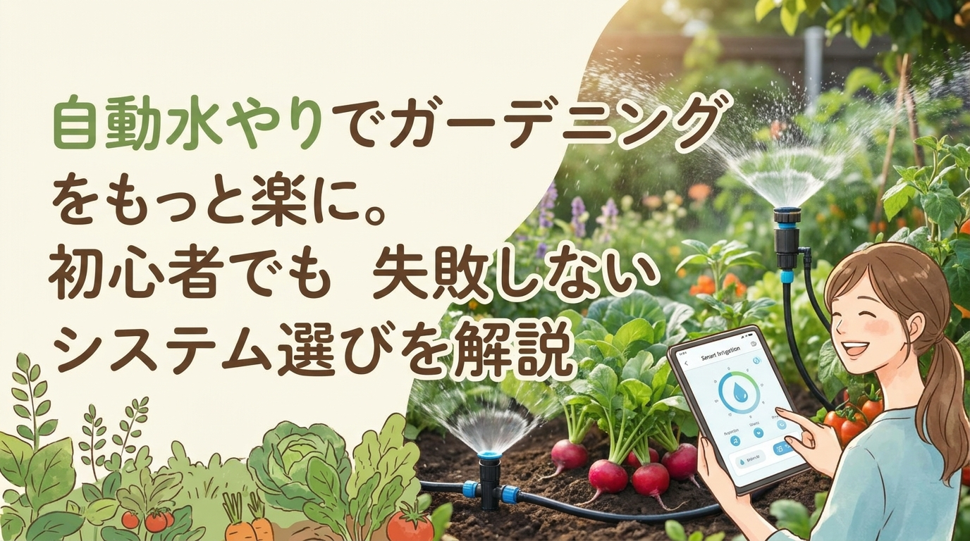 自動水やりでガーデニングをもっと楽に。初心者でも失敗しないシステム選びを解説