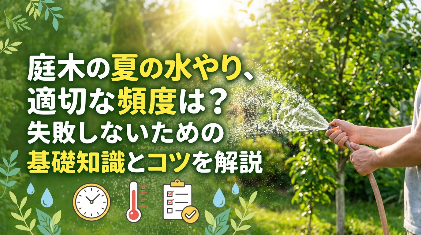 庭木の夏の水やり、適切な頻度は？失敗しないための基礎知識とコツを解説