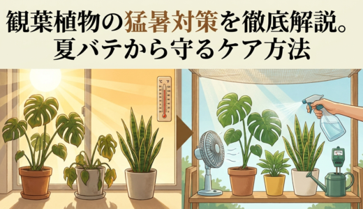 観葉植物の猛暑対策を徹底解説。夏バテから守るケア方法