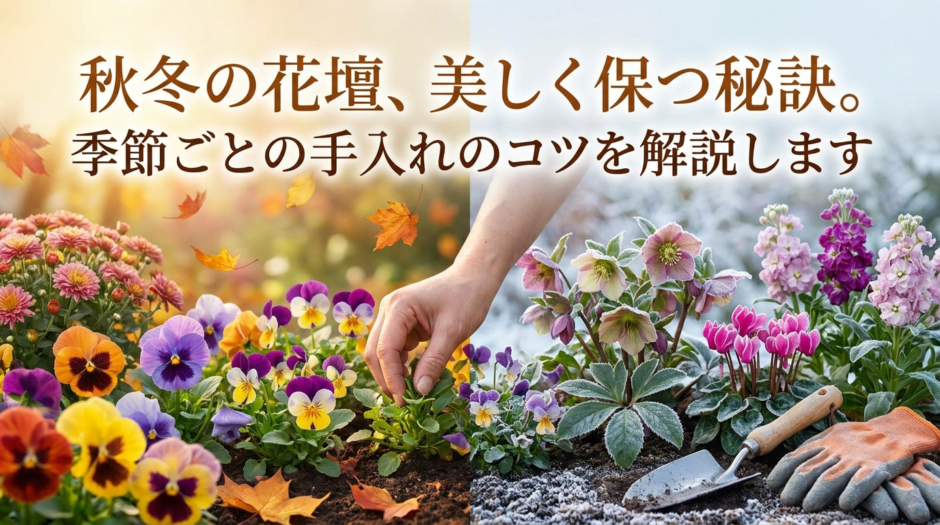 秋冬の花壇、美しく保つ秘訣。季節ごとの手入れのコツを解説します