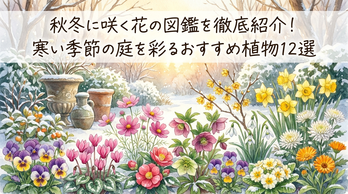 秋冬に咲く花の図鑑を徹底紹介！寒い季節の庭を彩るおすすめ植物12選