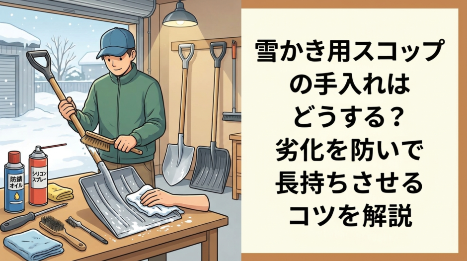 雪かき用スコップの手入れはどうする？劣化を防いで長持ちさせるコツを解説